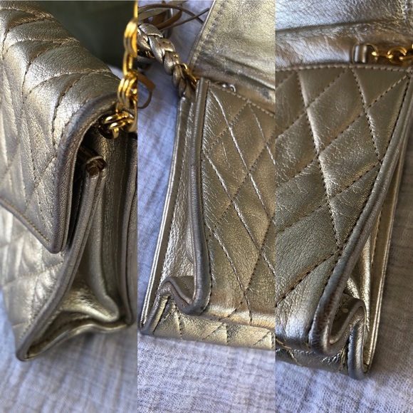 🌟festive Gold metallic Chanel bag - Picture 4 of 8